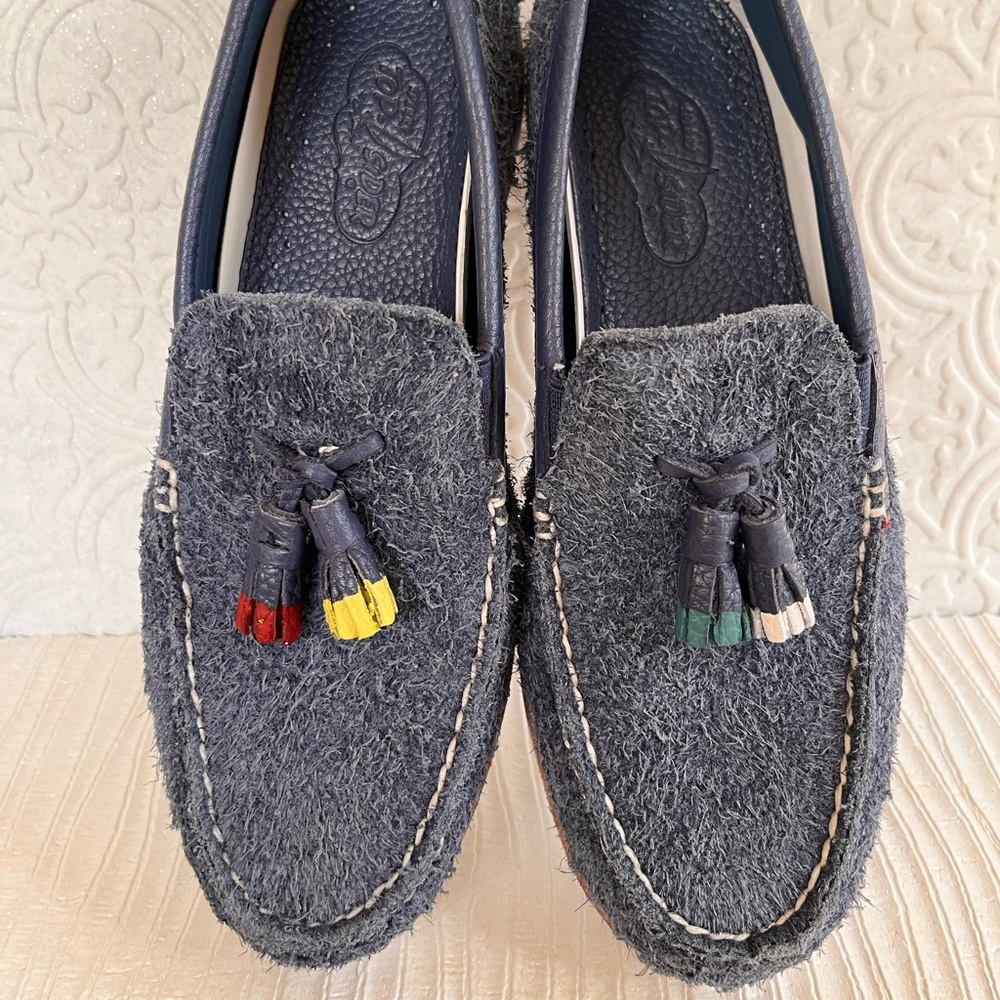 Sperry Cloud Authentic Original Blue Suede Tassel Loafer Men’s size 6.5